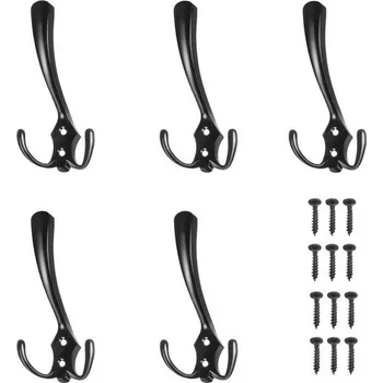 Elektrický lapač Nábytkový nástěnný věšák černý – sada 5 kusů