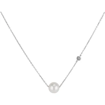 Náhrdelník Náhrdelník s diamantem a perlou Lakeside Love