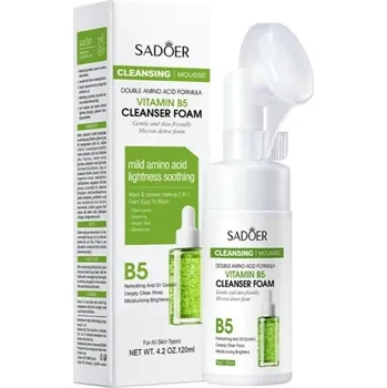 Odličovač Čistící pěna na obličej 120 ml Vitamín B5 Rozjasňující pleťová péče pro každodenní mytí a hebký vzhled pokožky