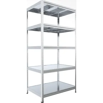 regál Kovový regál do domácnosti Biedrax 35 x 120 x 240 cm, pozinkovaný - 5 polic pozink