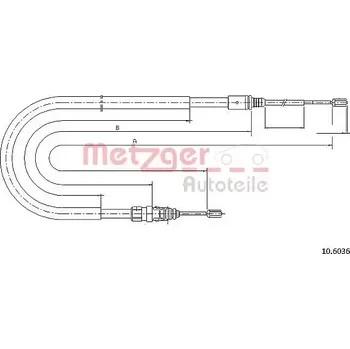 Lanko parkovací brzdy METZGER Tažné lanko parkovací brzdy COFLE MTG 10.6036