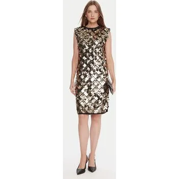 Dámské šaty LOLA CASADEMUNT Koktejlové šaty LF2516016 Stříbrná Regular Fit XS