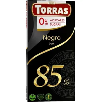Čokoláda TORRAS TMAVÁ ČOKOLÁDA 85% BEZ CUKRU 75G