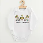 Dětské body s potiskem New Baby Lidový vzor Děvčica z Moravy - velikost 56 (0-3m)