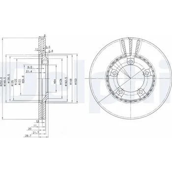 Brzdový kotouč Brzdový kotouč DELPHI BG3071