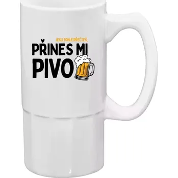 Sklenice Pivní půllitr - Jestli tohle přečteš, přines mi pivo - 500 ml