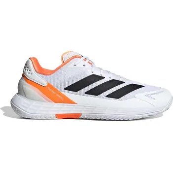 Pánská tenisová obuv Pánská tenisová obuv adidas Defiant Speed 2 Tennis Shoes Ftwr White/Core Black/Lucid Orange EUR 45 1/3