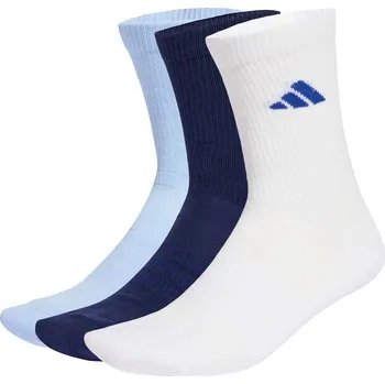 Dámské ponožky Ponožky adidas Cushioned Sportswear Crew Socks 3 Pair Pack Dark Blue/White/Glow Blue L