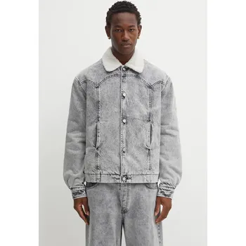 Dámská casual bunda Džínová bunda Aries Sherpa Denim Car Coat AR7120004 šedá 90X, vel. L