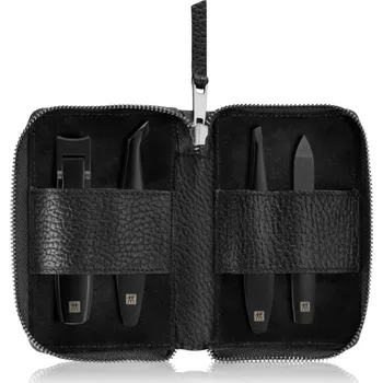 Zwilling Premium Zwilling Premium M pinzeta šikmá 1 ks + Zwilling Premium M kleštičky na nehty 1 ks + odstraňovač nehtové kůžičky 1 ks + safírový pilník 1 ks + cestovní pouzdro 1 ks