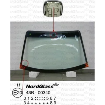 Autosklo NordGlass Čelní sklo - zelené - modrý pruh ASNG 4422AGNBL