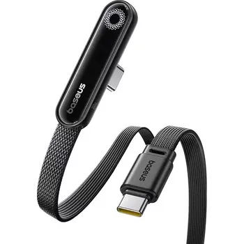 Datový kabel Baseus MVP 3 kabel USB-C – USB-C 100W úhlový 1 m černý