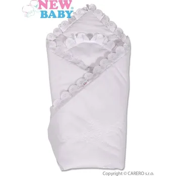 NEW BABY Bavlněná zavinovačka s krajkou New Baby
