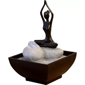 Zvlhčovač vzduchu Zen’Arôme Vodní fontána do bytu Jogínka dekor Zen Yoga II.