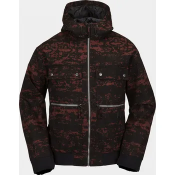 Dámská bunda Volcom Dustbox (maroon camo) L, vínově červená