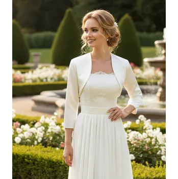 Bolerko Smetanové bolerko ke svatebním šatům BD-57 Vybraná velikost: 36