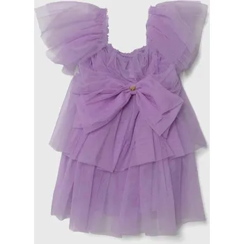 Dětská móda Dívčí šaty Pinko Up S4PIJGDR047 fialová 04X, vel. 140