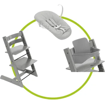 Akční set STOKKE Tripp Trapp židlička Storm grey + Baby set + novorozenecká sada