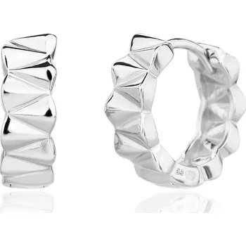 Náušnice Bealio BEALIO 13737 Stříbrné náušnice RELIÉF kroužky 03-13737-3893