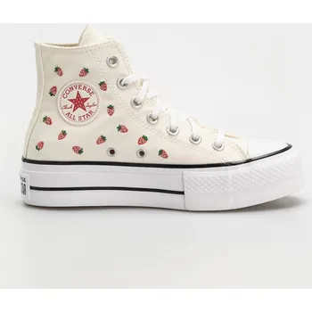 Dámská sportovní obuv Converse Chuck Taylor All Star Lift Hi (egret/soft red/white) 39.5, bílá