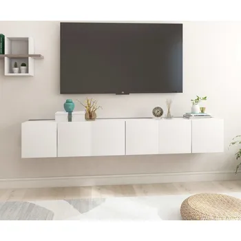 Obývací stěna vidaXL Závěsné TV skříňky 3 ks 60x30x30 cm kompozitní dřevo [804528] Barva: Bílá