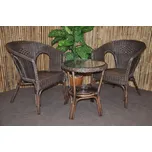 Axin Trading Ratanová sedací souprava Fabion hnědá