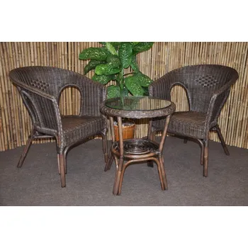 Sedací souprava Axin Trading Ratanová sedací souprava Fabion hnědá