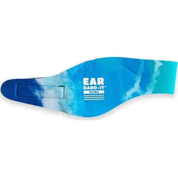 Plavecká čepice Ear Band-It® Ultra Batikovaná modrá Velikost čelenky: M Čelenka na plavání