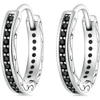 Náušnice GRACE Silver Jewellery Stříbrné náušnice se zirkony Nicol - stříbro 925/1000 E-SCE1522/150 Černá