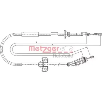 Lanko parkovací brzdy METZGER Tažné lanko parkovací brzdy MTG 10.8066