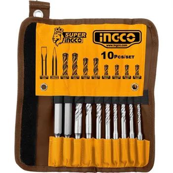 Vrták Ingco AKD2101 Sada sekáčů a vrtáků 10ks