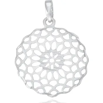 Přívěsek GEMMAX GUPWN2030 Zlatý přívěsek Mandala - bílé zlato – zlatý šperk ryzosti 585/1000 v Dárkovém balení s Certifikátem GUPWN-20301