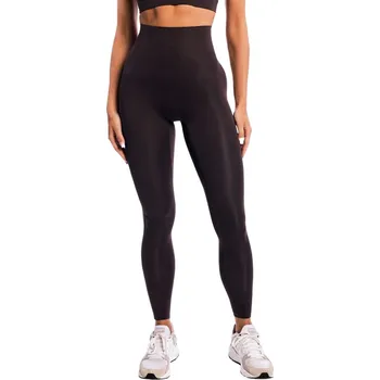 Dámské oblečení Dámské legíny GymBeam Women‘s Aura Leggings Tee Brown L