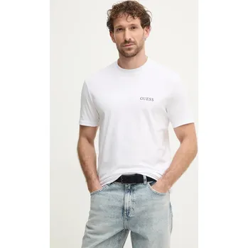 Bavlněné tričko Guess U4BM03.KCAM1 bílá 00X, vel. XL