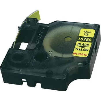 Počítač Dymo S0721530, černý tisk průhledný podklad, 4m x 12mm