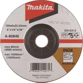 Brusný kotouč Makita A-80846 brusný kotouč 150x6x22 nerez