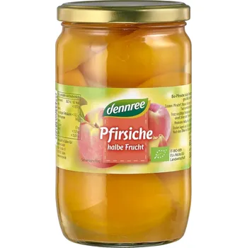 Hotové jídlo Dennree Broskve půlky 680g bio BIO VEGAN Množství: 1 ks