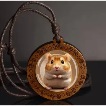 Řetízek Náhrdelník a přívěsek se křečkem