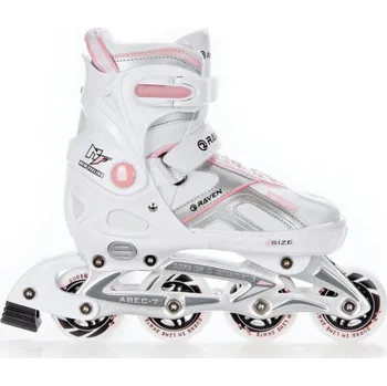 Kolečkové brusle Raven Pulse white/pink kolečkové inline brusle - 1x vyzkoušeno POUZE EU 37-40 (VÝPRODEJ) + DÁREK