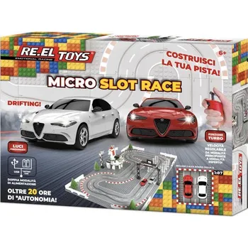 autodráha Re.el toys Micro Slot RACE 1:87 Alfa (VÝPRODEJ) + DÁREK