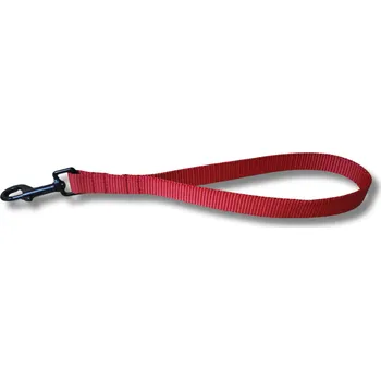 Vodítko pro psa Poutkové vodítko Clasic - couračka - ČERVENÁ, 20 mm, Karabina 82 mm - pro střední plemena - pochromováno
