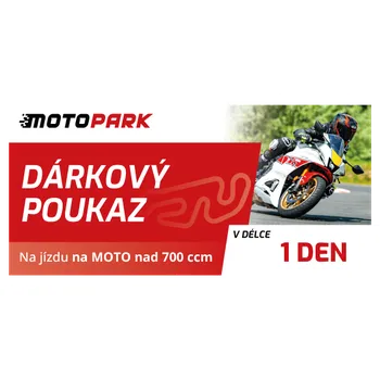 Dárkový potravinový koš Dárkový poukaz MOTOPARK na půjčení DEMO motocyklu nad 700 ccm (1 DEN)
