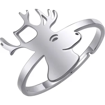 Prsten Ocelový prstýnek s jelenem