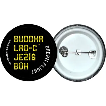 Disc golf Discgolf-Shop.com odznak - Dream Flight- Buddha, Lao-C, Ježíš, Bůh (Originální odznak z dílny Discgolf-Shop.com)