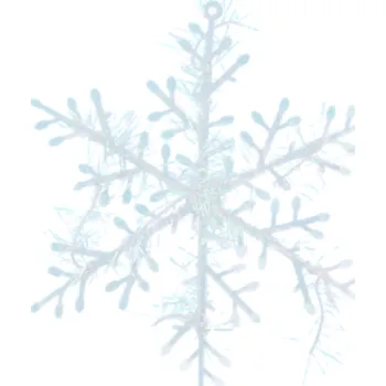 Vánoce Zimní dekorace 9 ks sněhové vločky 11 cm Třpytivé bílé závěsné Vánoční ozdoby na stromeček pro dům kancelář i oslavy