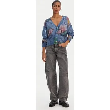 Dámský svetr Desigual Kardigan 26SWJF19 Modrá Regular Fit XS