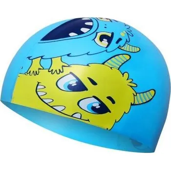 Plavecká čepice NILS Aqua Dětská silikonová čepice NQC Monster (VÝPRODEJ)