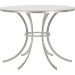 Jídelní stůl Istanbul 100 cm stříbrný/mramor