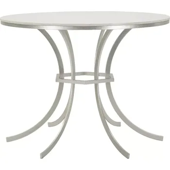 Jídelní stůl Jídelní stůl Istanbul 100 cm stříbrný/mramor