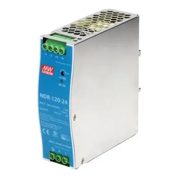 Spínaný zdroj na DIN lištu 120W, 24V/5A DC (cs, Mean Well)
